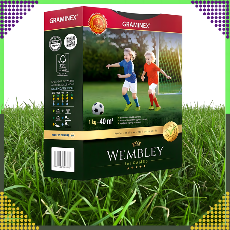 Premium Trawa sportowa sportowa boiskowa WEMBLEY 1kg 40m trawnik sportowy (7)