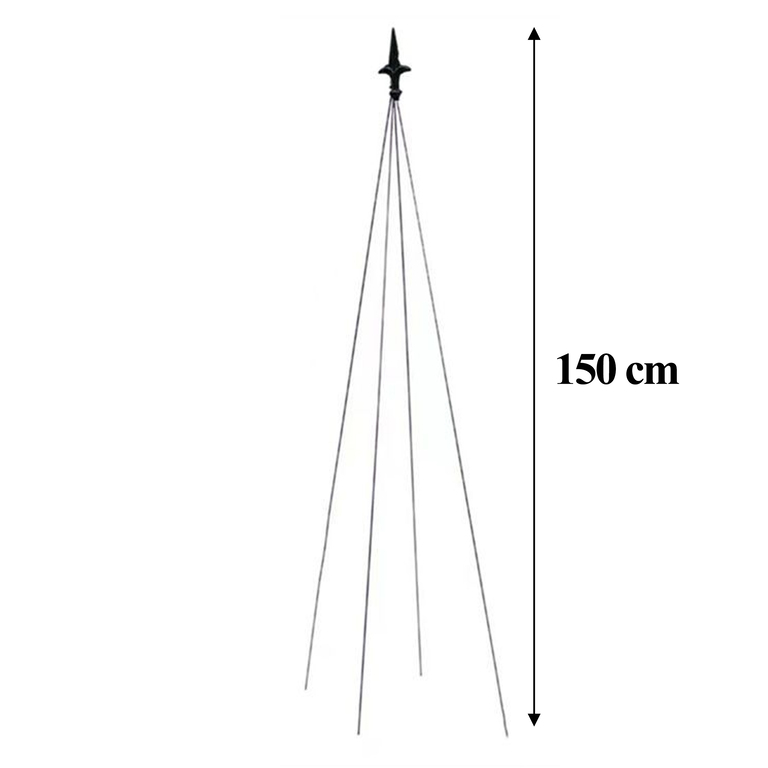 12x Podpora Pergola Ogrodowa Tarasowa na KWiaty Stojak Metalowy Roślin 150 cm (3)