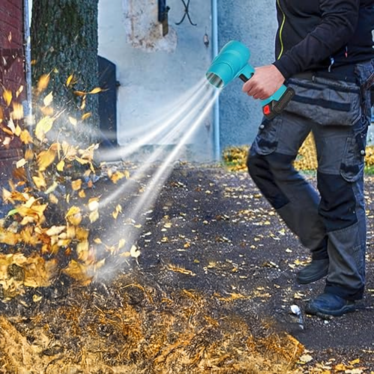 Dmuchawa Akumulatorowa Powietrzna Ręczna do Liści Kurzu Śniegu 400W 2 x Aku (15)