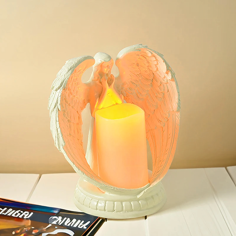 24 x Figurka Dekoracyjna Świecznik Świeca Ozdoba Anioł Aniołek Led Święta Ogród 21cm (13)