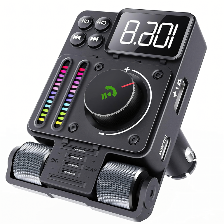 Transmiter Samochodowy Nadajnik Radio Fm Bluetooth 5.3 PD 30W Ładowarka  (3)