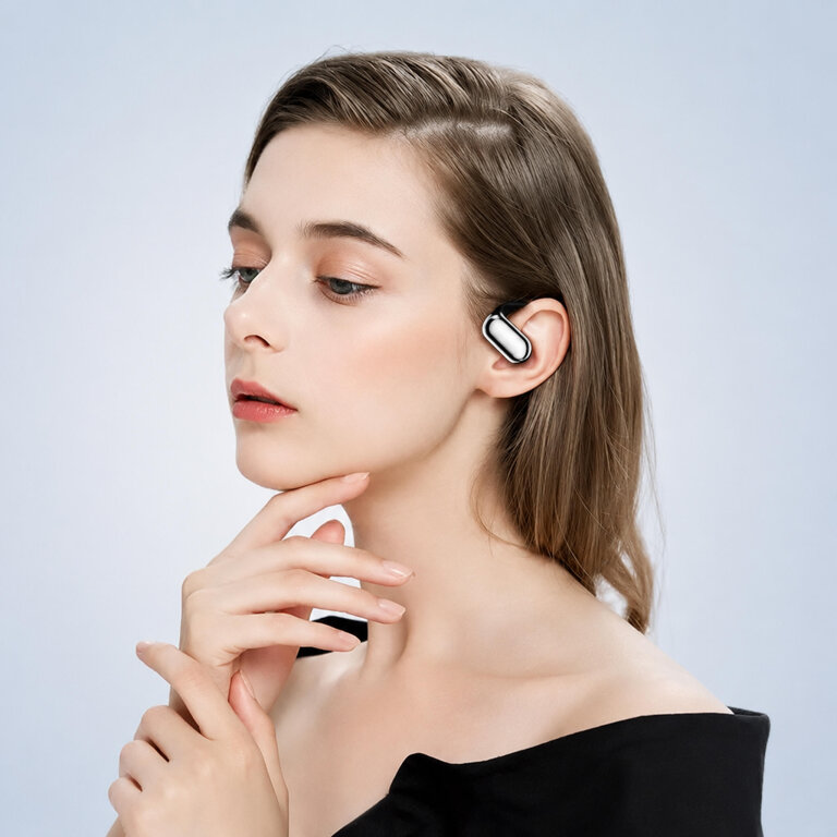 Słuchawki Bezprzewodowe Douszne Bluetooth Etui Powerbank Tłumacz AI Czarne (14)