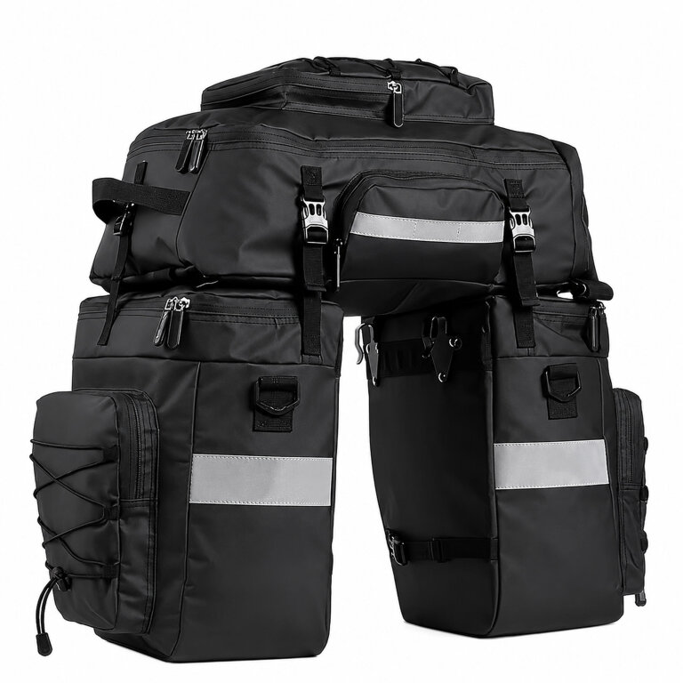 Sakwa Torba Rowerowa Wodoodporna 48L 3w1 Plecak na Bagażnik Rower Duża XXL (5)