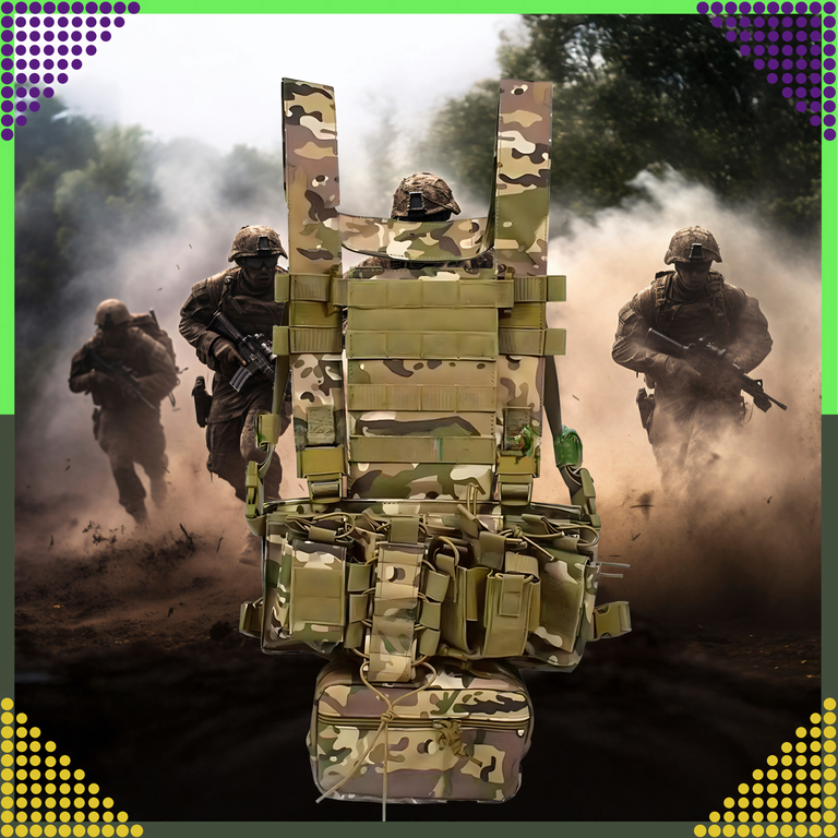 Kamizelka Taktyczna Wosjkowa Ochronna Molle Lekka Airsoft Zasobnik Asg (13)