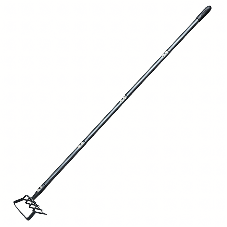 Motyka z Metalowym Trzonkiem Grabie Ogrodowe 4 Sekcyjna z Pazurkami 160cm (2)