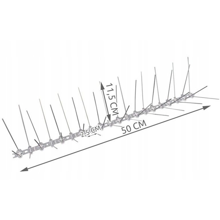 Paleta 2400 szt Metalowe Stalowe Nierdzewne Kolce na Ptaki Gołebie Wróble na Parapet Gzyms 50 cm (5)