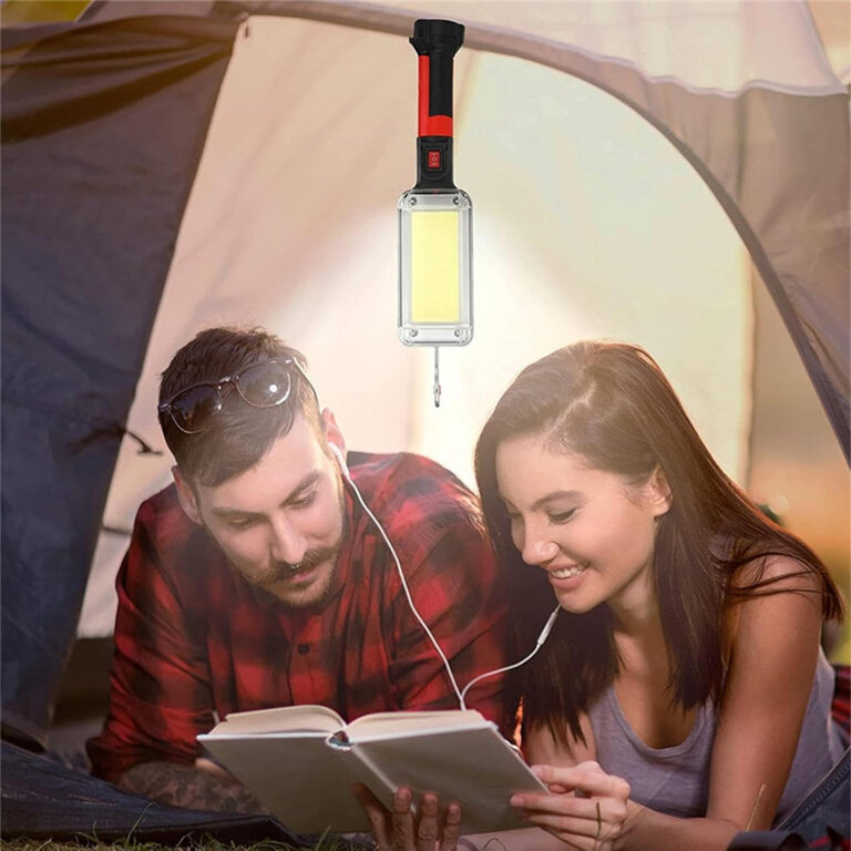 Latarka Lampa Warsztatowa Kanałowa Led z Hakiem Magnesem 700 Lm 20 W Mocna (14)