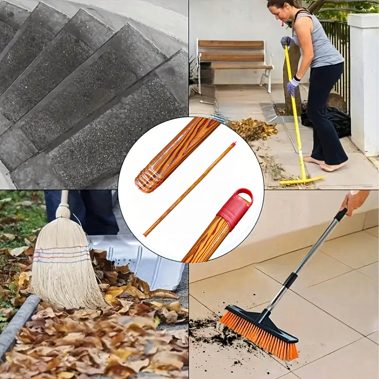 60x Kij Metalowy 120 cm Trzonek z Gwintem do Szczotki Miotły Zmiotki Ulicówki  (6)