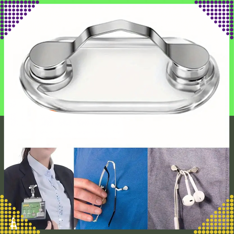 Uchwyt Magnetyczny Klips na Okulary Słuchawki Identyfikator ID do Ubrania (6)