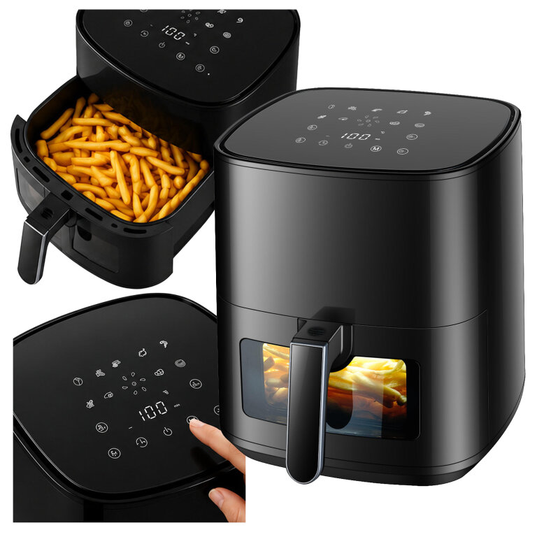 Frytkownica Beztłuszczowa Air Fryer 5L Frytownica 1500W 9 Programów Mocna (2)
