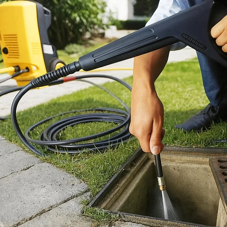 Wąż do Czyszczenia Przepychania Kanalizacji Odpływów Rur 15m Adaptery Myjek (9)