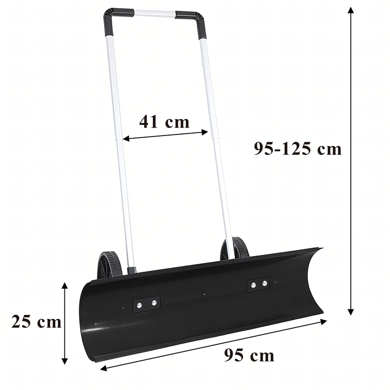 Pług Łopata Do Śniegu Odśnieżarka Zgarniacz Odśnieżacz Na Kołach 95cm  (6)