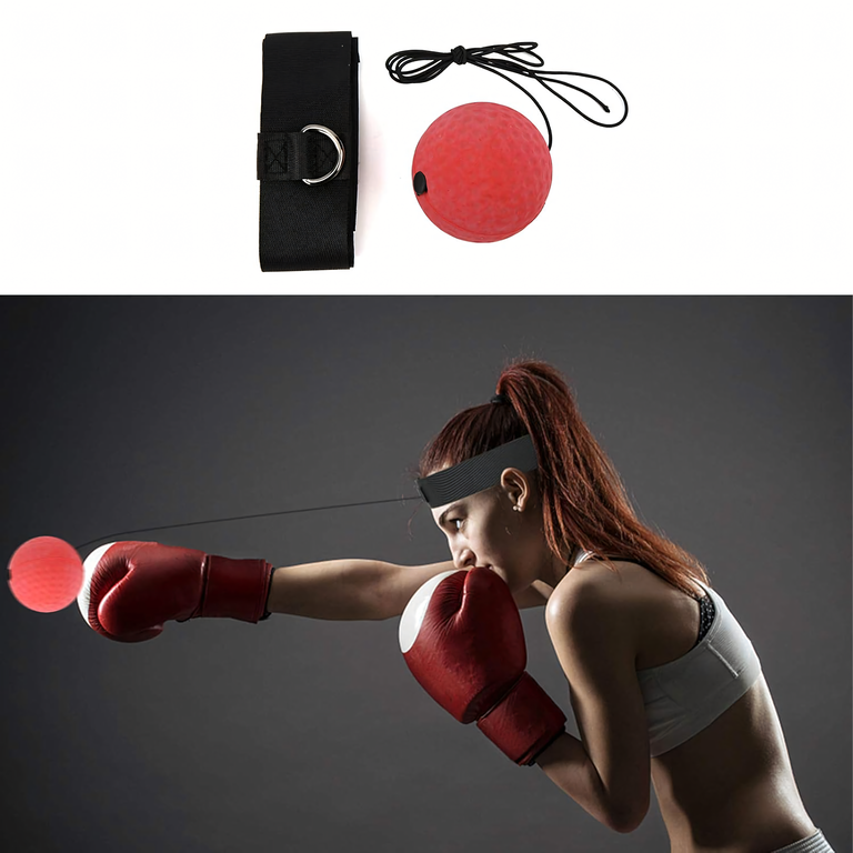 Piłka Refleksowa Refleksówka Bokserska do Treningu na Głowę Gruszka  (9)