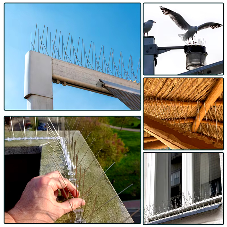 20 x Metalowe Stalowe Kolce na Ptaki Gołębie Wróble na Parapet Gzyms 50 cm (7)