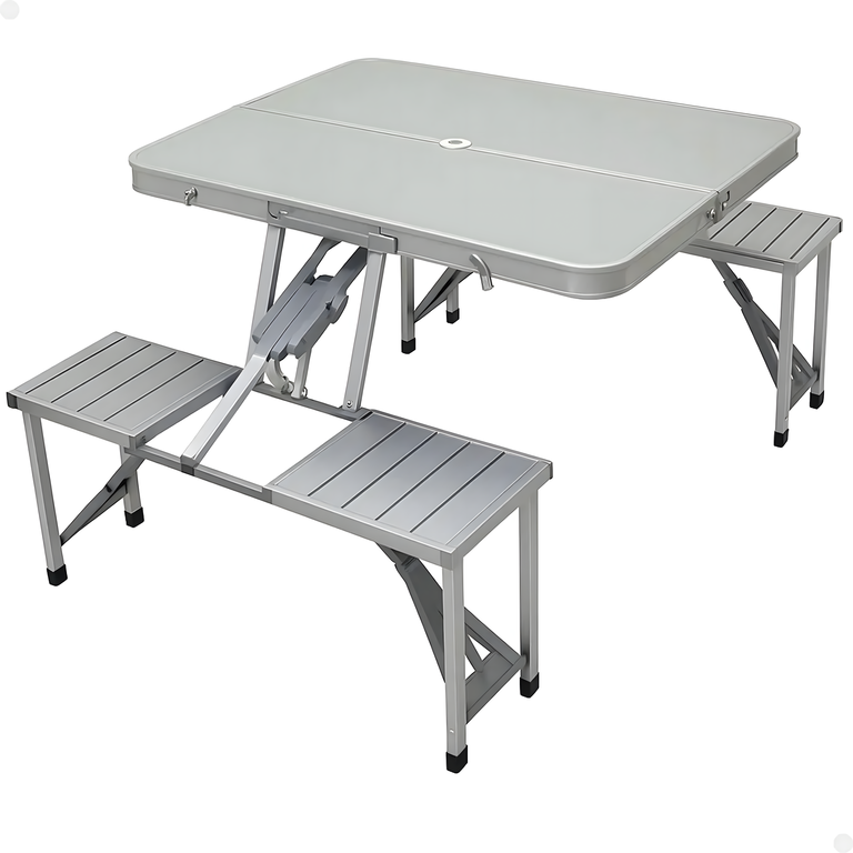 50x  Składany Stolik Stół Turystyczny Kempingowy Aluminiowy podróżny z Ławkami (4)