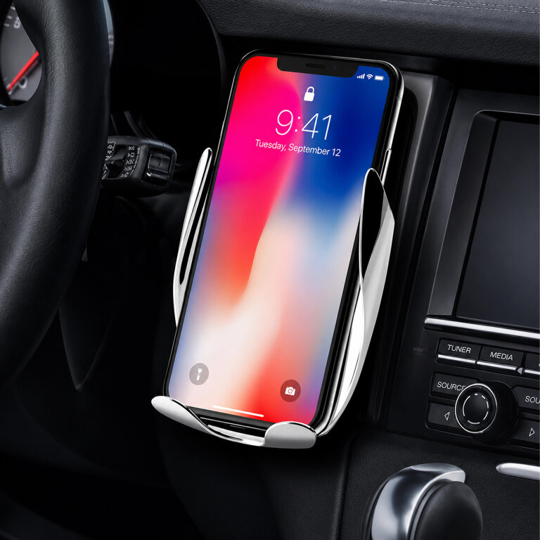 Uchwyt Na Telefon Grawitacyjny Ładowarka Indukcyjna Do Kratki Nawiewu 10W (14)