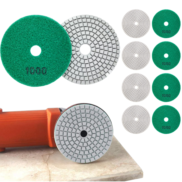 10x Tarcza Diamentowa Polerska 80mm do Szlifowania Gresu Płytek Na Rzep 1000 (7)