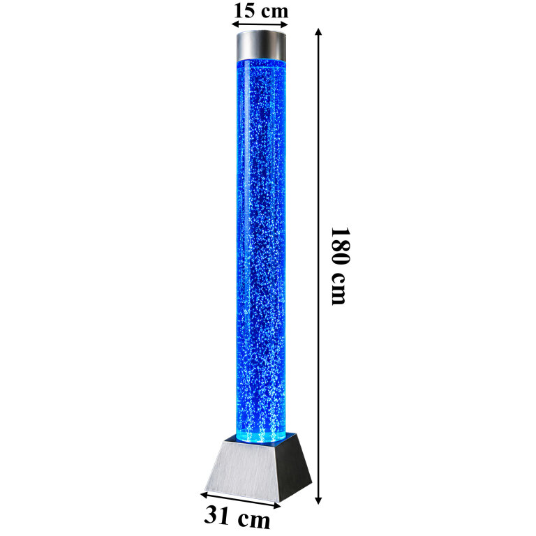Kolumna Lampka Stojąca Lampa Słup Wodna Bąbelkowa Led RGB 180x15cm Pilot (7)