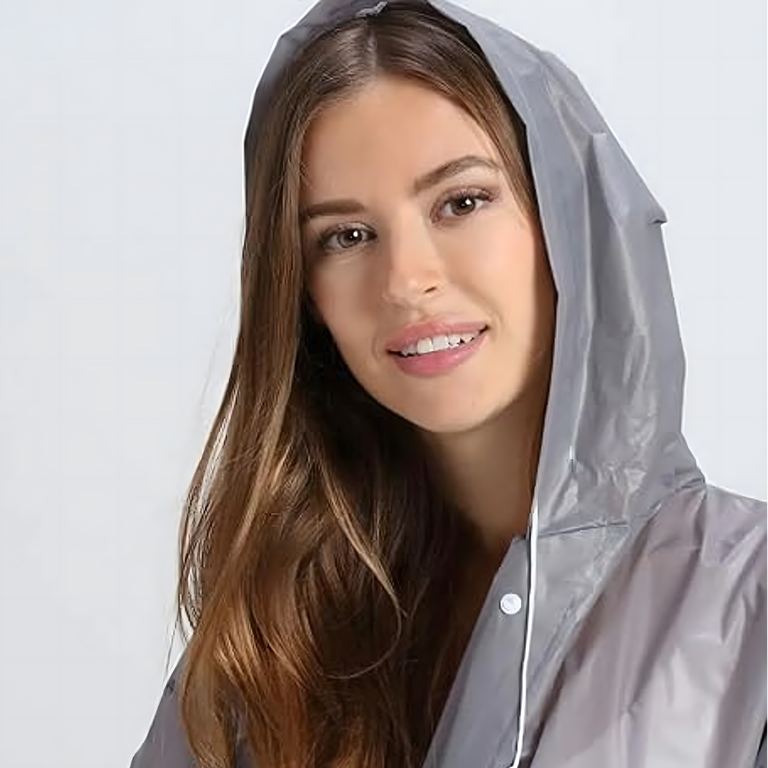 Ponczo Płaszcz Poncho Peleryna Przeciwdeszczowa z Kapturem Ryby Rower Uniwersalne Grube 140g (6)