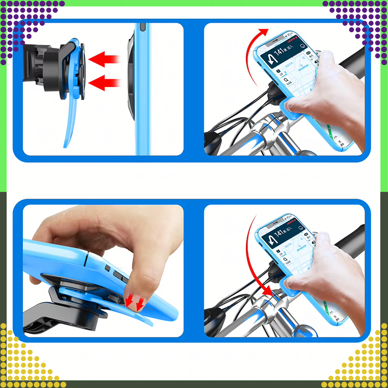 Uchwyt Rowerowy na Telefon Rower Motor do Nawigacji Uniwersalny Mtb (10)
