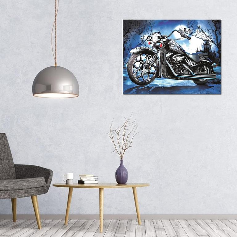 MALOWANIE PO NUMERACH OBRAZ Z RAMĄ  DIY ZESTAW PĘDZLE FARBY PŁÓTNO 30x40 (7)