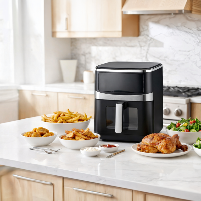 Frytkownica Beztłuszczowa Air Fryer 5L Frytownica 1500W 8 Programów Mocna (10)
