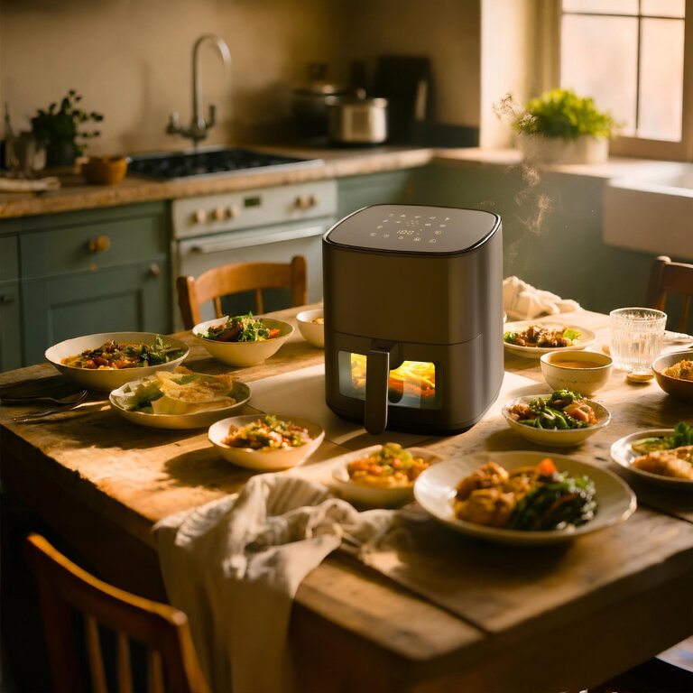 Frytkownica Beztłuszczowa Air Fryer 5L Frytownica 1500W 9 Programów Mocna (12)