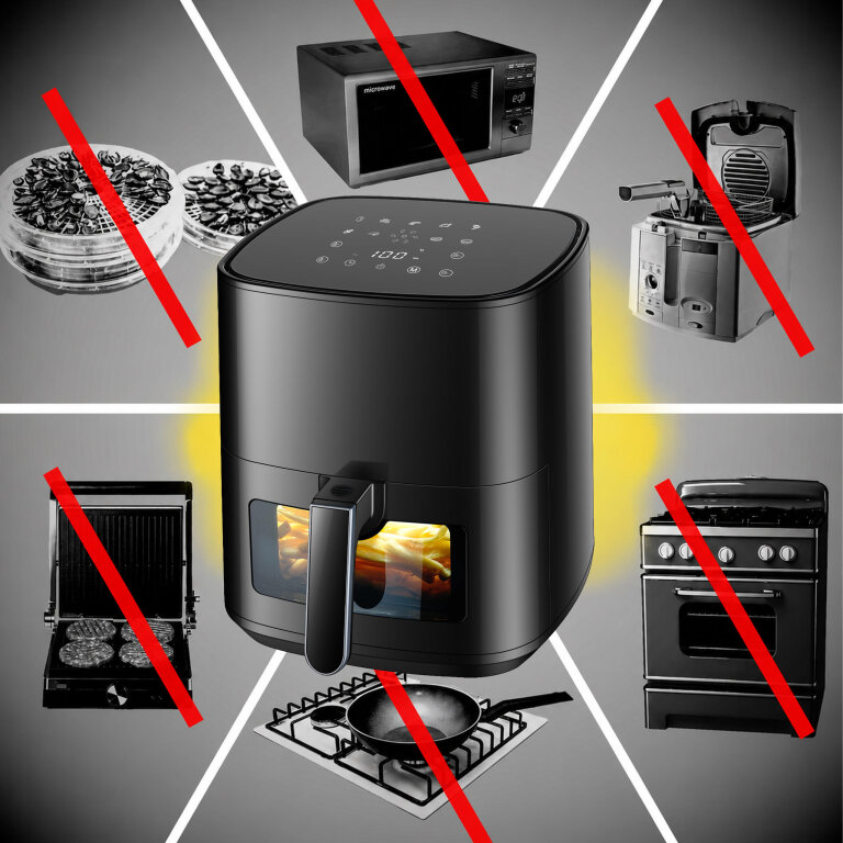 Frytkownica Beztłuszczowa Air Fryer 5L Frytownica 1500W 9 Programów Mocna (7)