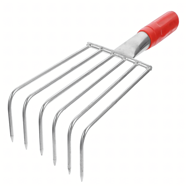 Grabki Ogrodowe Ogrodnicze Metalowe Pazurki do Grabienia Spulchniania 6 Zębne 32 cm (4)