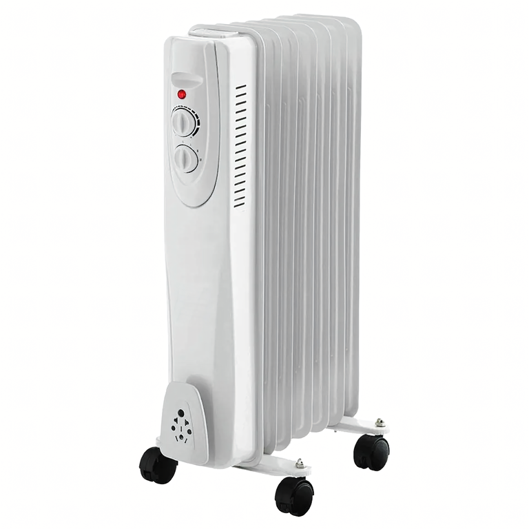 Grzejnik Olejowy Elektryczny Termostat Energooszczędny 1500W 7 Żebrowy Duży (2)