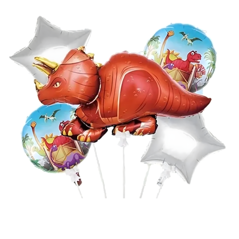 Zestaw Balonów Urodzinowych Dinozaur na Urodziny Urodzinowe Przyjęcia 5 szt (2)