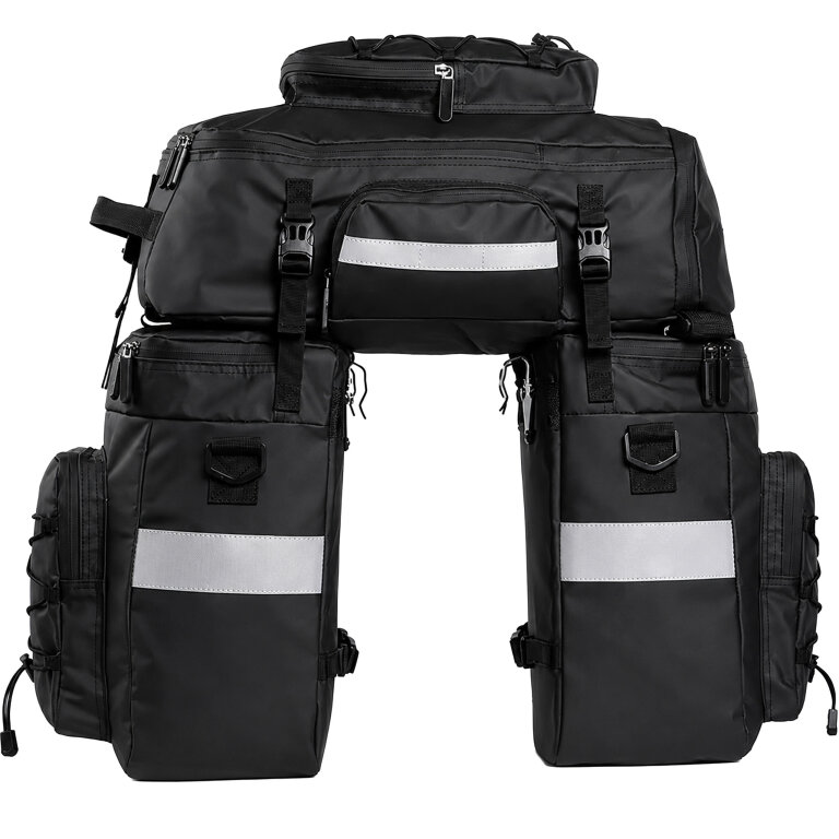 Sakwa Torba Rowerowa Wodoodporna 48L 3w1 Plecak na Bagażnik Rower Duża XXL (6)