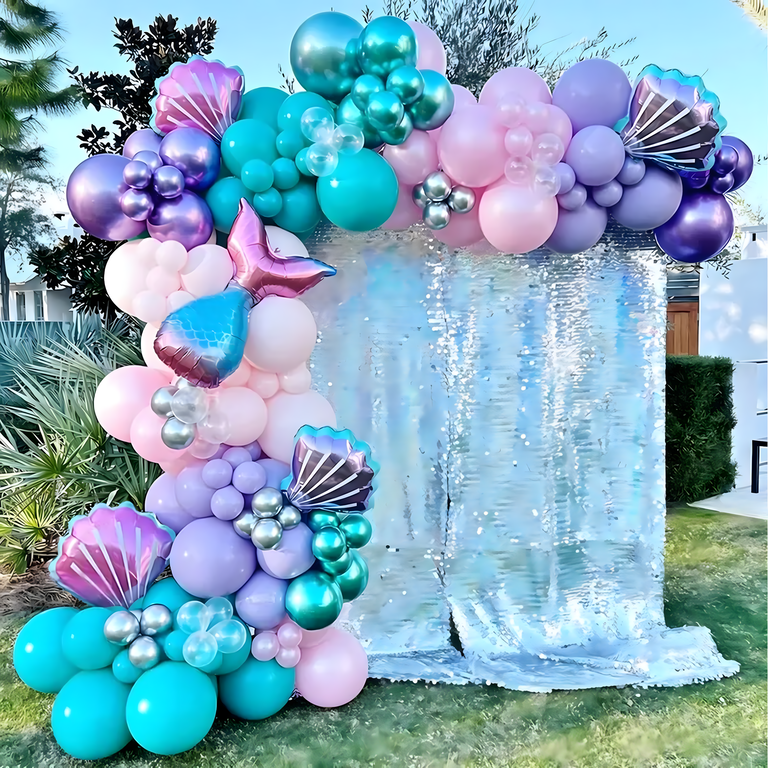 Girlanda Balonowa Balon Zestaw Balonów Łuk Balony Urodzinowe Syrenka 97 ele (15)
