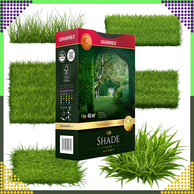 Premium Trawa Nasiona Mieszanka SHADE 1kg 40m Zaciemnione Miejsca do Cienia (8)