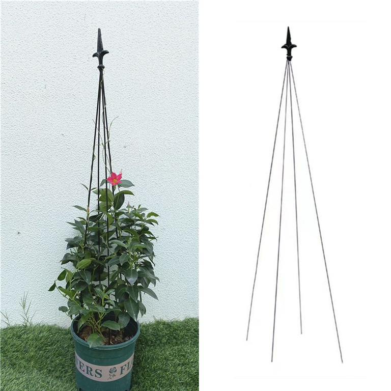 12x Podpora Pergola Ogrodowa Tarasowa na KWiaty Stojak Metalowy Roślin 150 cm (4)