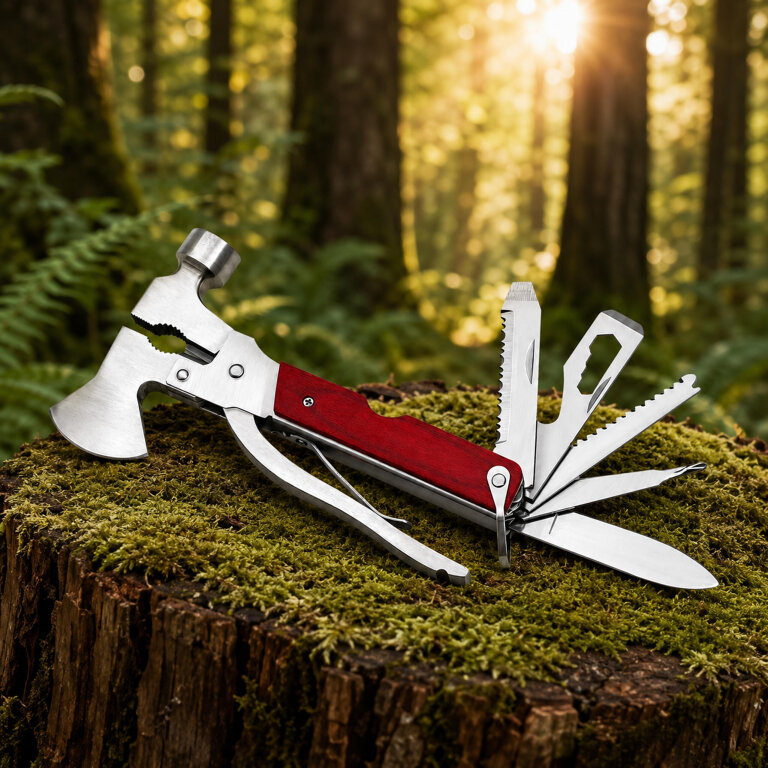 Narzędzie Wielofunkcyjne Multitool Scyzoryk Piła Młotek Siekiera Etui Stal (12)