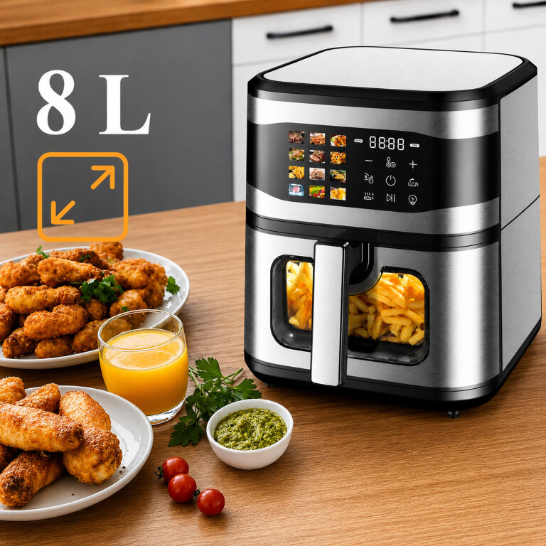 Frytkownica Beztłuszczowa Air Fryer 8L Frytownica 1700W 12 Programów Mocna (6)