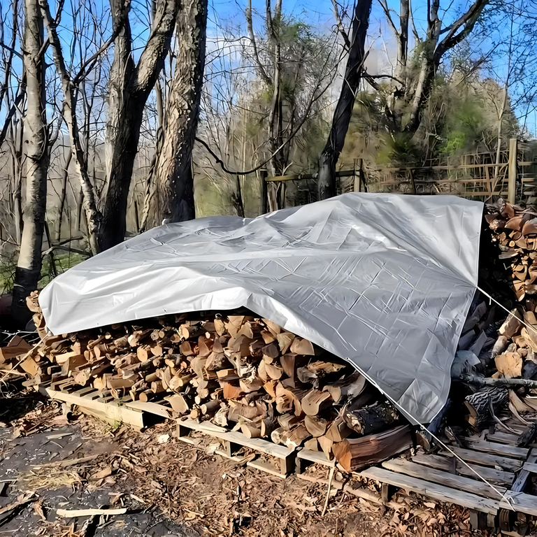 Plandeka Płachta Ochronna UV 4x6m 120g Okryciowa Mocna Uniwersalna (15)