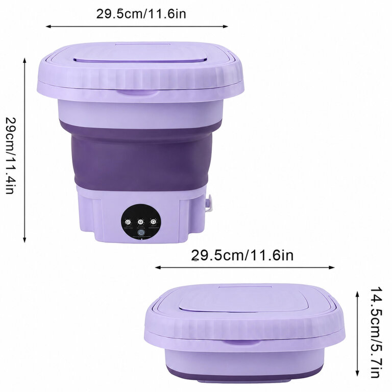 144 x Mini Pralka Przenośna Składana Automatyczna Turystyczna Podróżna 8L Kemping (7)