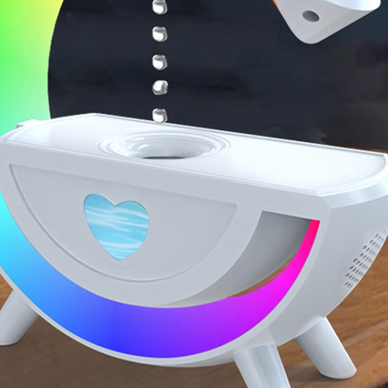 Nawilżacz Powietrza Antygrawitacyjny Aromaterapia Lampka Nocna RGB Głośnik  (6)