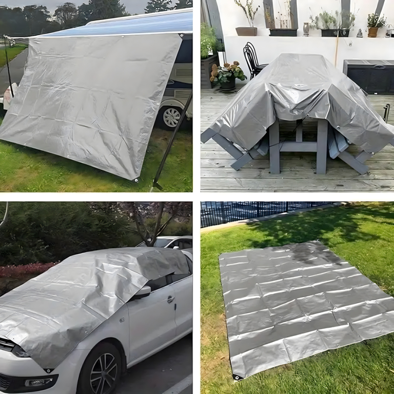 Plandeka Płachta Ochronna UV 4x6m 120g Okryciowa Mocna Uniwersalna (10)