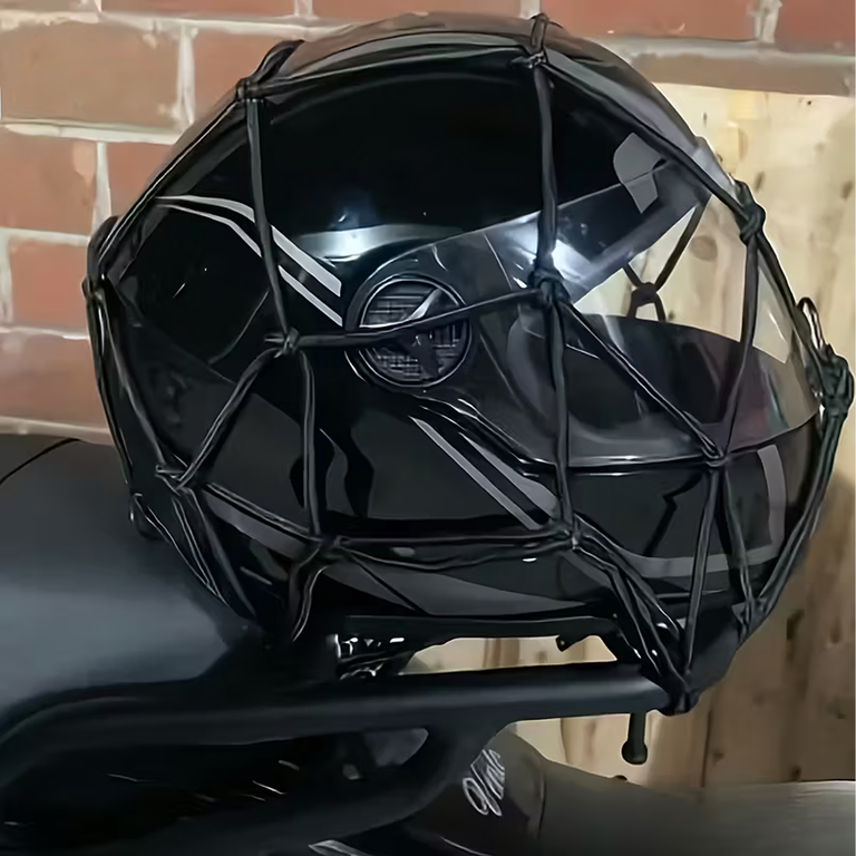 Siatka Guma Bagażowa na Kask Kufer Quad Motocyklowa Rowerowa Haki 30x30cm  (14)