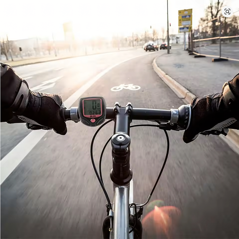 Licznik Rowerowy Wodoodporny Prędkościomierz LCD Prędkość Zegar 15 Funkcji (8)