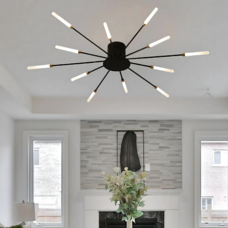 Lampa Sufitowa Led Żyrandol Fajerwerki Nowoczesna do Salonu Jadalni 12W (15)