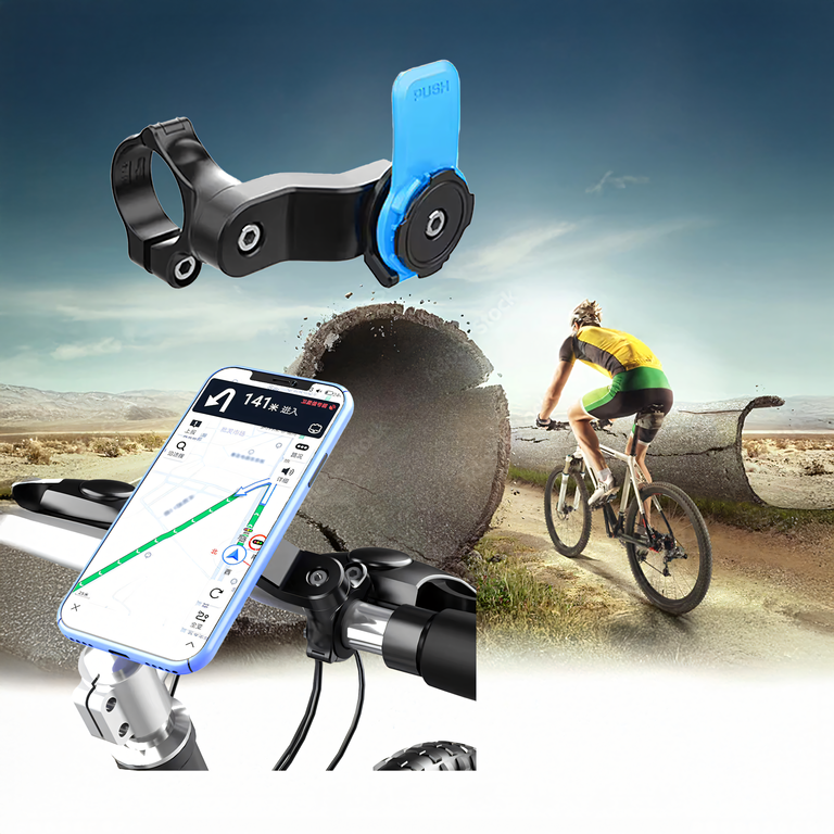 Uchwyt z Tłumikiem Drgań na Telefon Rower Motor do Hulajnogi Nawigacji Mtb (11)
