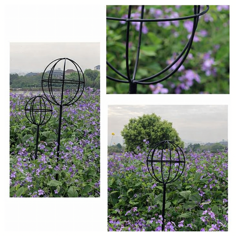 Pergola Ogrodowa Tarasowa Metalowa Podpora do Pnączy Róż Kwiatów 50x10cm Czarna (10)