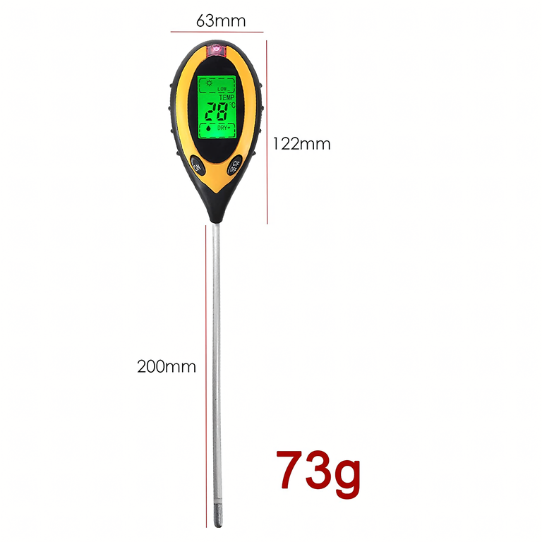 Kwasomierz Tester Gleby Ziemi Podłoża Ph Ziemi 4w1 Miernik Temperatura  (7)