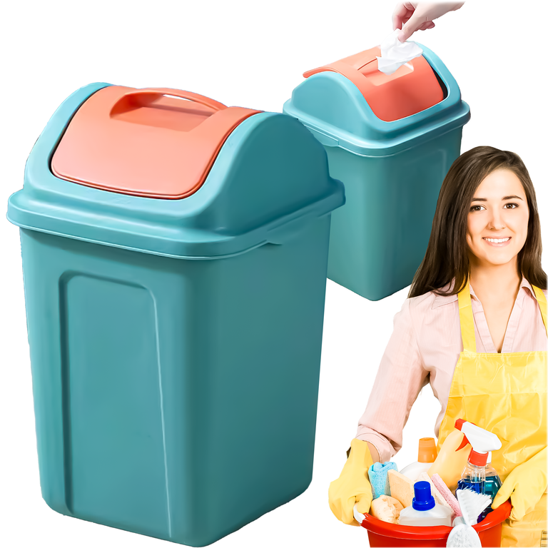 KOSZ POJEMNIK NA ŚMIECI DO SEGREGACJI ODPADÓW PLASTIKOWY UCHYLNY  (1)
