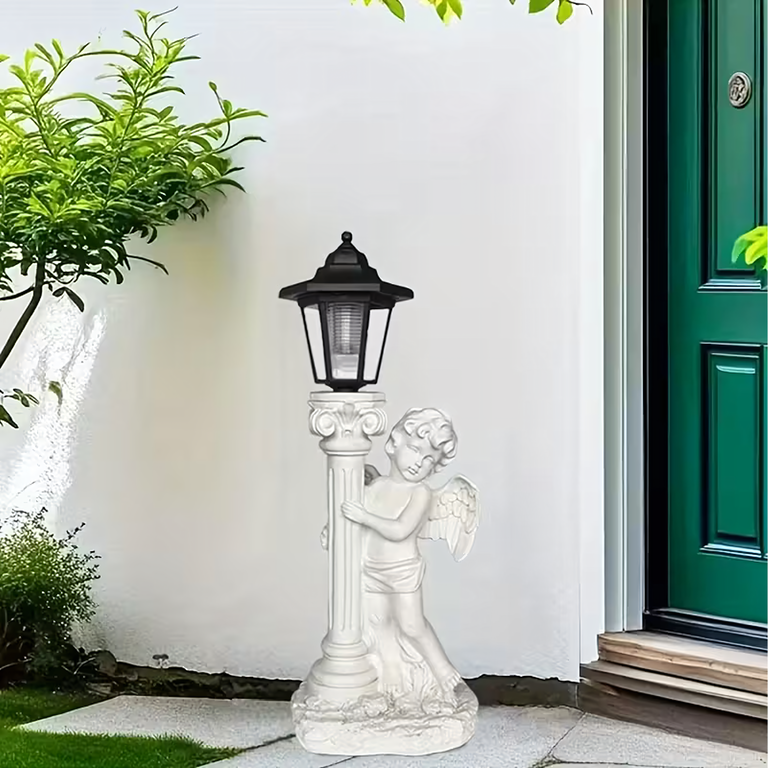 96x Aniołek Solarny Led Figurka Świecznik Dekoracja Posążek do Ogrodu na Grób 49cm (7)