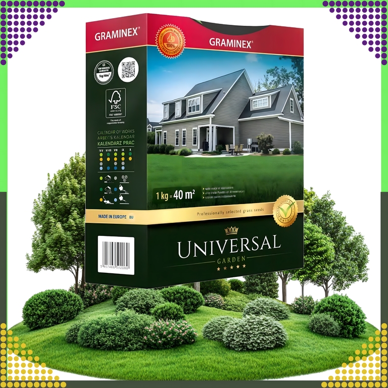 Premium Trawa Nasiona UNIVERSAL Mieszanka Uniwersalna 1kg 40m Odporna (5)